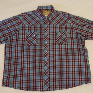 Wrangler Fashion Western Snap Plaid Shirt